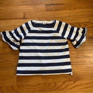 J. Crew girls ruffle sleeve t-shirt
